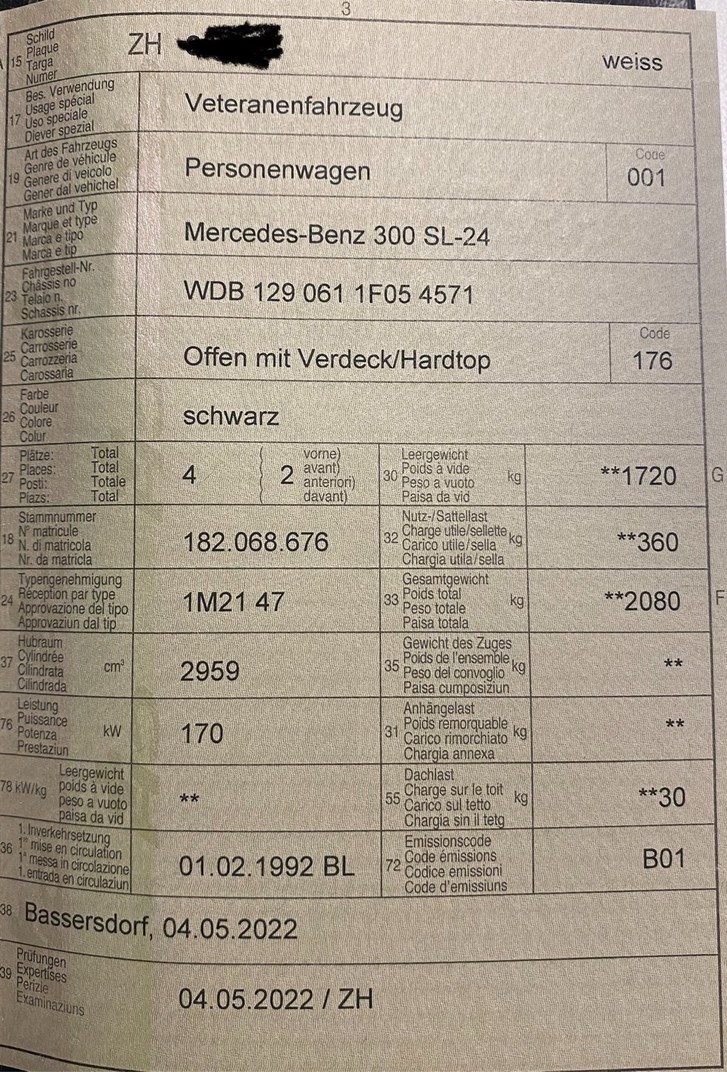 Mercedes-Benz SL-Klasse R129 Cabriolet 300 SL-24 Mercedes-Benz Mercedes-Benz SL-Klasse R129 Cabriolet 300 SL-24