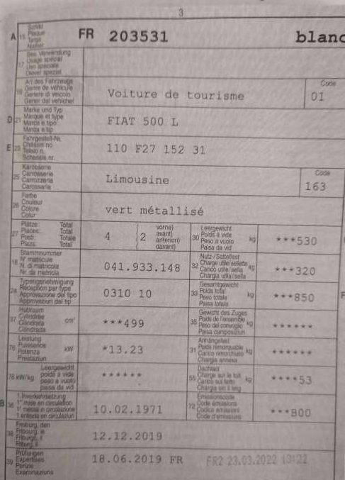 FIAT 500 L FIAT FIAT 500 L