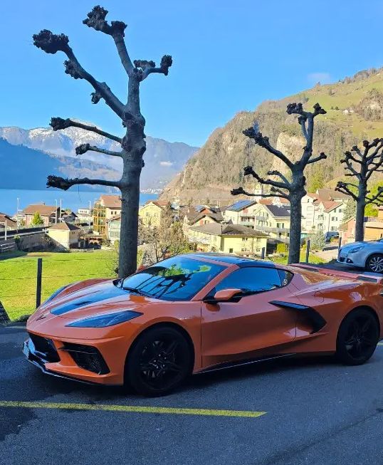 Traumhafte Chevrolet Corvette C8 V8 in Orange Chevrolet Chevrolet Corvette 6.2 V8 3LT
