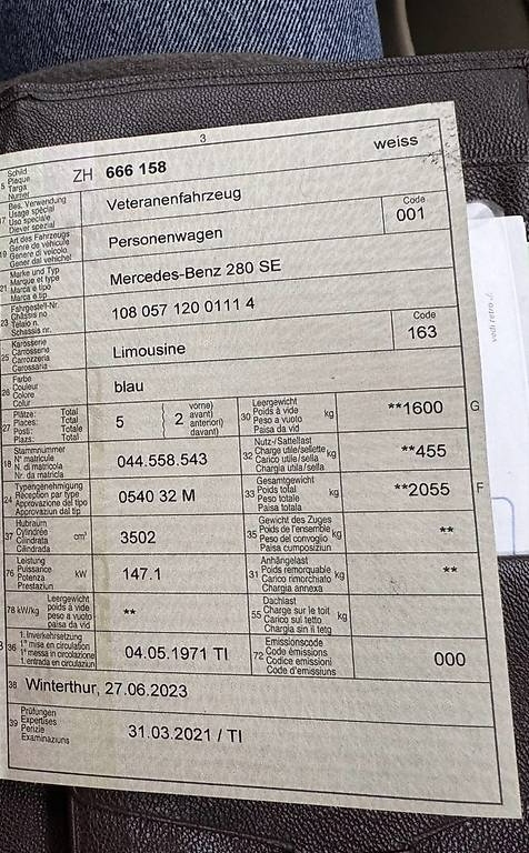 Klassiker Mercedes-Benz 280 SE 3.5 V8 zu verkaufen Mercedes-Benz Mercedes-Benz 280 SE 3.5 V8  (W108)